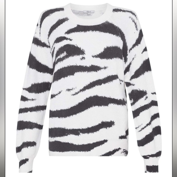 Rails Sweaters - Rails Black and White Zebra Print Sweater